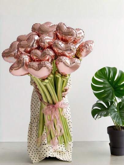 30pcs/Set Heart Shaped Balloons + Mesh Ribbons - Light Pink And White Latex Party Decorations With Ribbons, Suitable For Birthday, Wedding, Valentine's Day, Anniversary, New Year - Elegant Party Decor For Romantic Events, Celebrations And Special Occasions, Room Background Balloon Decor, Valentine's Day Decorations.