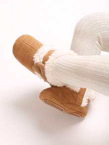 Cute Bow Infant Boots, Plush Comfortable Warm WinterInfanty Snow Boots - Brown - View 8