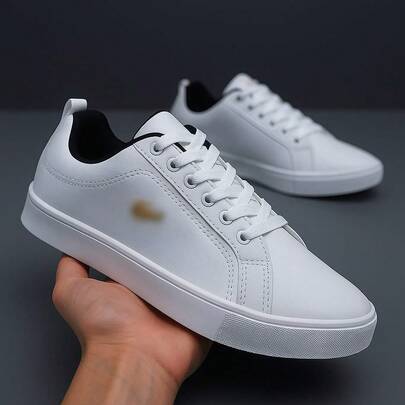 Tênis Branco Masculino Casual Leve Confortável Sola Reta estiloso