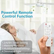 1pc Multifunctional E26/E27 Smart Socket Ceiling Fan, Noiseless Ceiling Fans Dimmable LED Lights, Small Light Bulb/Ceiling Fan, Easy Install, Ideal For Bathroom, Bedroom, Kitchen, Living Room - 白色 - 查看 5