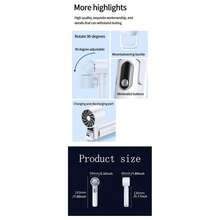 TENGKESi 1 Peça + Tipo-C USB + 4000mAh + 5V/1A + Função Power Bank + Visor Digital + Portátil + Dobrável + Ventilador Recarregável Mini de Mesa, Suporte, Vertical, Portátil + 5 Velocidades de Vento + Essencial para Viagens e Férias + Ventilador de Verão com Motor Sem Escovas