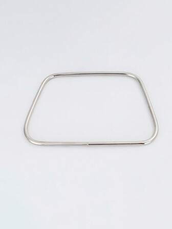 ที่จับกระเป๋าโลหะทรงสี่เหลี่ยมคางหมู กรอบกระเป๋าสำหรับเปลี่ยนสำหรับทำกระเป๋าสะพาย DIY ที่จับฮาร์ดแวร์กระเป๋าถือ