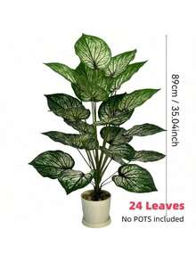 Large Artificial Guanyin Plant - Multifunctional Fake Greenery Suitable For Home And Office Decor, Does Not Include Planter, Plastic Material Gifts Birthday Graduation