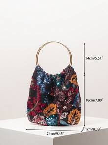 女士手提包、碎花包、亮片包、新娘派对包、舞会礼服包、舞会礼服配饰、婚礼用品、优雅女士手提包、女士圣诞礼物、情人节礼物（图案随机） - 彩色 - 查看 8