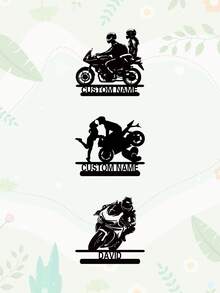 Romantic Custom Metal Art, Custom Couples Motor Metal Ornaments, Perfect Gift For Motorcycle Enthusiasts, Professional Rider, Room Stuff, Personalized Couples Gifts - Christmas Gifts,Valentine's Day Gift,Personalized Gift Home Decor And Accessories Halloween Decorations Christmas Gifts,Christmas Gift Supplies