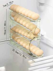 Khay đựng trứng xếp chồng nhiều mảnh, giá đựng trứng lăn cho tủ lạnh, hộp đựng đồ trên cửa tủ lạnh nhà bếp - Nhiều màu - Xem 17
