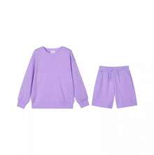 Skechers Novo Conjunto de 2 Peças Moletom e Shorts da Série UNO, Conjunto Esportivo para Meninas Pré-Adolescentes - Roxo - Visão 1