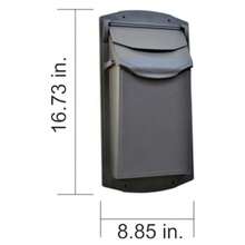 Buzón colgante de paredBuzón Roman para montaje en paredBuzón colgante de pared - GrisOscuro - Ver 2