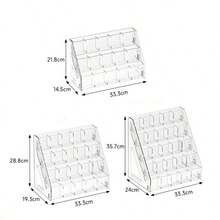1pc Large Capacity Watercolor Pen Holder, Acrylic Compartment Pen Cup, Desk Organizer For Paintbrushes, Marker Storage Box