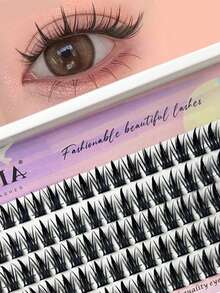 80Pcs D Curl Anime Wispy Eyelash Clusters 9-13mm Mix Length Cluster Eyelash Extensions Thick Volume Individual Lashes At Home Lash Clusters, Eyelash Clusters, Individual Eyelashes, Lashes, Fake Lashes