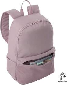 Mochila Mediana Porta Lap 13" – Con Bolsillo para Botella – 13L – Diseño Ergonómico y Organizador Interno, Rosa Claro - 1 - Ver 6