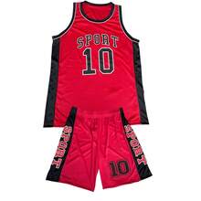 Men's Adult Sports Set: T-Shirt With Basketball Shorts - Red Sport - View 3