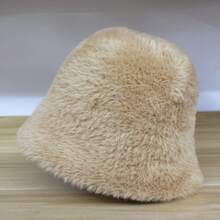 1pc, Ladies' Plush Soft Fisherman's Hat, Autumn/Winter Outdoor Wear, Christmas Photography Prop, Warm And Cosy Fisherman's Hat.