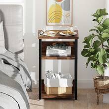 Mesa Auxiliar, Mesa De Noche Moderno, Pequena Mesa De Centro Mesas Para Jardín Mesas Laterales Para Sala Mesa De Centro - Granate - Ver 5