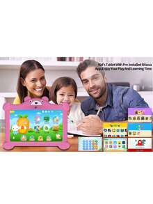 Tableta infantil de 7 pulgadas con tableta infantil IWAWA Android 10, máquina tutora inteligente de aprendizaje - Rosa - Ver 1
