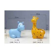 Cute Animal Shaped Planter Flower Pot Hippo Shape Small Succulent Pots With Drainage Ceramic Animal Planter, Indoor Plant Container Planter With Drainage Hole Home Hippo