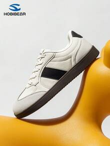 HOBIBEAR Men's Sneakers, Fashion Casual Breathable Soft-Sole Gym Shoes, Wide Toe Box, Unisex - Beige - View 5