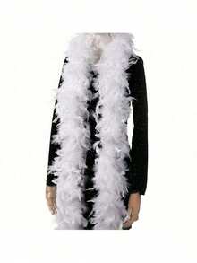 1pc Man-Made Colorful Feather Boas 6.6ft Feather Boa For Women For Dancing Wedding Party Christmas,Stage Decoration Holiday Party Headwear Accessories Clothing Accessories, ,Scarf Decoration, Suitable For Birthday Party, Christmas, Horse Racing, Tea Party, New Year's Eve, Concert And Home Decor, Dance Wedding, Stage Performance, Carnival Costume And Accessories, Party Supplies,Ideal Choice For Gifts