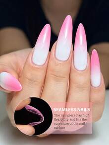 96PCS Pink Matte Dual Nail Forms Kit Full Cover Nail Mold Tips Acrylic Nail Extension Tools 4 Styles 12 Sizes Scale For Poly Nail Gel Salon Nails Design - Pink - View 4