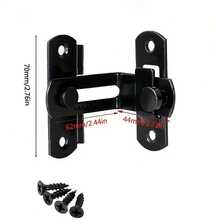 1Pc Stainless Steel Barn Door Lock Set - 180° Flip Sliding Latch For Garage, Bathroom, Pet Doors & Windows, Locks