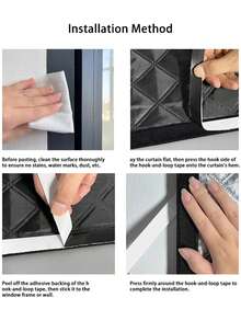 1pc Winter Thermal Curtain – Thick, Windproof, Noise-Reducing & Silent Design, Heat-Up Effect, No-Drill Easy Install For A Warm And Cozy Home - Silver - View 7