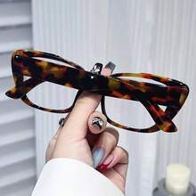 1/3 Pcs Comfortable Spring Hinge Men Women Vintage Cat Eye Reading Glasses Oval Clear Transparent Presbyopic Glasses Magnification +1.0 To +4.0 - 藍色*1 - 查看 2