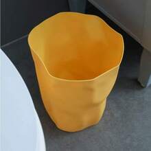 Bathroom Trash Can Simple Style Plastic Bedroom Living Room Trash Bin Creative Home Round Living Trash Can Bathroom Trash Can Office School Waste Paper Basket Kitchen Trash Can - Multicolor - View 7