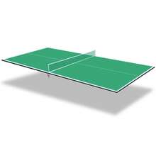 6-9ft Mid-Size Foldable Table Tennis Table Top, Portable Ping Pong Table Board For Indoor Games - Green - View 1
