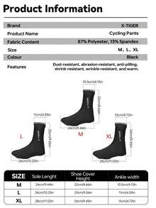 X-TIGER Winter Cycling Shoe Covers, Warm And Cold-Resistant Bicycle Shoe Covers, Unisex Thermal Cycling Shoe Covers, Cycling Accessories