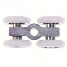 2pcs Hot Sliding Door Rollers, 4-Wheel Hanging Home Door Hardware Accessories - Silver - View 4