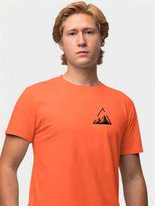 Men T-Shirts - 橘色 - 查看 2