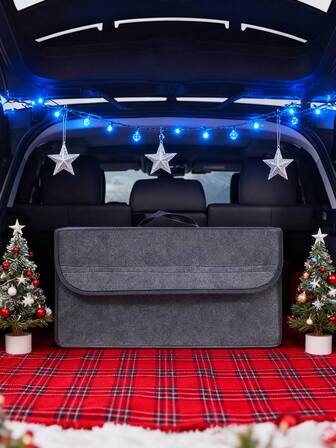 1 Bolsa de almacenamiento plegable para el automóvil - Portátil, de múltiples propósitos, de fieltro, de diseño ahorra espacio, suministros de viaje al aire libre, suministros de almacenamiento para el automóvil, bolsa de almacenamiento de herramientas para mujeres para el automóvil, almacenamiento de artículos de viaje necesarios, almacenamiento para dormitorio de vuelta a la escuela, decoración adecuada para todas las estaciones para SUV, sedanes, camiones - Compatible con todos los modelos