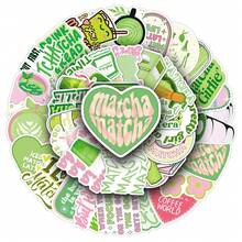 50张卡通贴纸，抹茶女孩主题，充满正能量，励志涂鸦贴纸，美观防水乙烯基贴纸，适用于日记本、电脑、剪贴簿、行李箱、水瓶、手机等。 - 彩色 - 查看 6