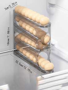 Khay đựng trứng xếp chồng nhiều mảnh, giá đựng trứng lăn cho tủ lạnh, hộp đựng đồ trên cửa tủ lạnh nhà bếp - Nhiều màu - Xem 13