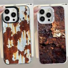 Funda de Carcasa Suave con Diseño Retro de Óxido para iPhone 16e 11 12 13 Pro Max 14 15 16 Plus - Mix04 - Ver 2