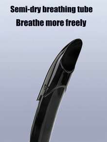 1支干式呼吸管，适用于浮潜、水肺潜水、自由潜水、游泳、潜水面罩和呼吸管，黑/白成人水下呼吸管潜水游泳配件