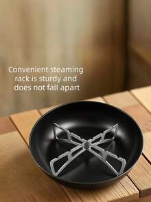 1pc Stainless Steel Heat-Resistant Foldable Steaming Rack - Household Kitchen Steaming Rack - Detachable Lightweight And Portable Cross-Shaped Insulation Steaming Rack - Easy To Clean - Outdoor Cooking Tool - Durable Kitchenware - Compact And Space-Saving - Can Be Hung Anywhere - Suitable For Outdoor Camping, Picnics, And Barbecues