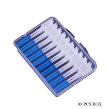 Cepillos de silicona interdentales 200 unidades, palillos dentales, cepillo entre dientes, palillos de silicona con hilo para limpieza oral