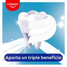 Triple Action Pasta de Dientes Extra White (Entrega en 48 horas), Sabor a Menta, Pasta dental que proporciona protección contra la caries, Ayuda a mantener los dientes blancos de forma natural, Refresca el aliento, con micropartículas pulidoras, colgate pasta de dientes, dentífrico colgate, pasta de dientes triple acción, crema dental, dentífrico, pasta blanqueadora, dentífrico con flúor, protección contra caries, aliento fresco, pasta de dientes con menta, eliminación de manchas - Blanco - Ver 3