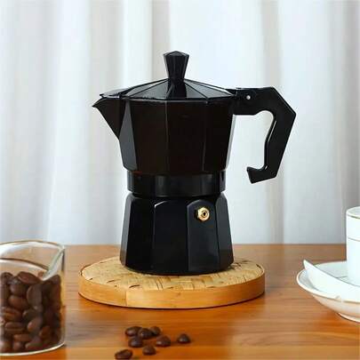 1 pezzo, 150ml Caffettiera Moka italiana, adatta per le esigenze quotidiane di caffè per 1-3 persone, estrattore di caffè concentrato, funzionamento manuale, senza alimentazione elettrica, in alluminio, stile moderno, accessorio per bar del caffè, utilizzo in spazi ristretti, caffettiera carina, per appassionati di caffè, uso in famiglia durante i viaggi, macchina da caffè manuale.