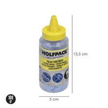 WOLFPACK LINEA PROFESIONAL Tiralineas ABS 30 Metros Con Polvo 100 Gr.