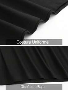 Playeras de Hombre Algodón  CR Suave y Transpirable Top Casual Verano Primavera Lavable a Máquina Ropa de Calidad Superior - Negro - Ver 4