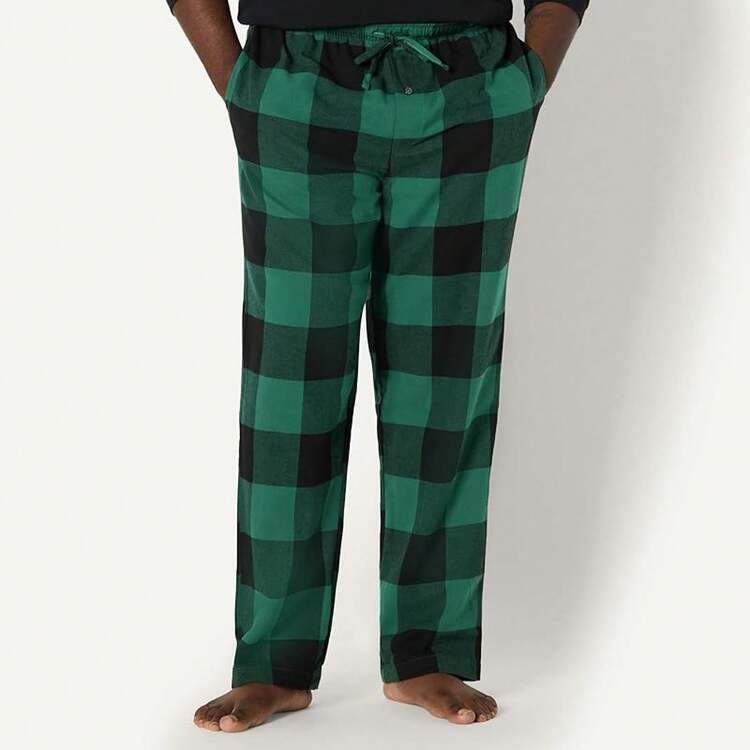 Essentials Men's Flannel Pajama Pant - 綠色 - 查看 7