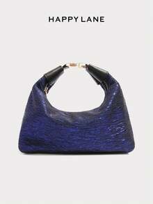 HAPPY LANE 奢华刺绣花卉复古风手提包，黑色底，饰以红色、黄色和白色精致花朵——时尚宽提手搭配金属扣，轻巧耐用，大容量设计，完美适用于日常、派对和旅行。这款百搭复古手提包散发着优雅和个性魅力，是追求优雅和独特品味的女性的理想之选，可为任何场合增添亮点，展现独特的时尚品味。 - 水藍色 - 查看 9