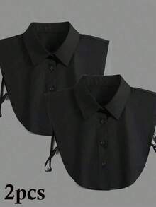 2 piezas Inserto de cuello de camisa versátil y sencillo, apto para uso diario VB4W - Blanco - Ver 7