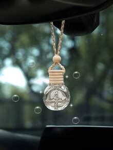 Car Mounted Cross Perfume Bottle Pendant Essential Oil Empty Bottle Car Mounted Rope Pendant 10ml Glass Bottle Fragrance Volatilization - Multicolor - View 6