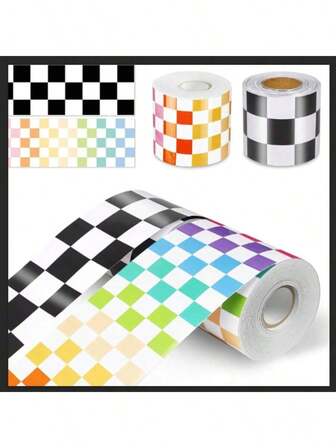 Checkerboard Bulletin Board Border, Decorative Straight Wavy Edge Strip, Classroom Opening Decoration And Home Decoration