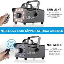 Fog Machine LED 500W 10 LED RGB Effect Fog Smoke Machine Stage Light Smoke Machine For Halloween