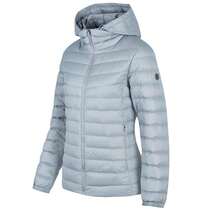 Skechers Women's New Soft & Comfortable Casual Hooded Warm Down Jacket - Gray Blue - View 1