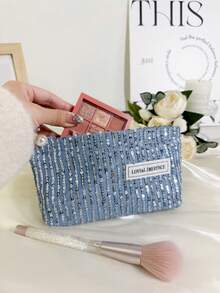 Portable Makeup Bag |Cosmetic Bag |Travel Supplies| Travel Bag | Large Strip Cosmetic Makeup Bag For Girls | Sweet Storage Bag | Teen Girl Gifts Stuff | Summer Makeup Bag For Women | French Style Cosmetic Bag | Vintage Makeup Organizer |Travel Toiletry Bag For Makeup Brushes, Skincare & Gel Nail Polish - Perfect Gift For Girls, Friends, Birthdays,Weddings, Parties & Mother's Day,Makeup Supplies,Makeup Tools,Storage Bag,Christmas Gifts,Pouch,Travel,Gifts For Women Travel Essential,Pouch,Clutch / Small Handbag, Makeup Organizer,Makeup Organize,Pouch,Brush Holder,Mini Pouch,Large Capacity Pouch,Gifts For Women,Christmas Gifts,Gift Ideas For Women